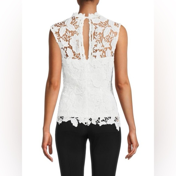 NWT Nanette Lepore Designer White Sleeveless Lace Spring Summer Top Size Small - Picture 6 of 13